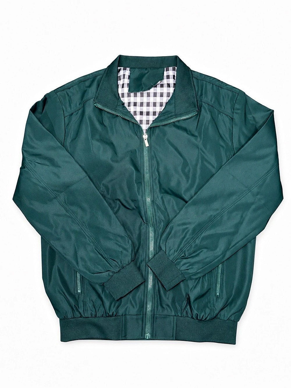 Men's Green Gingham-Lined Jacket